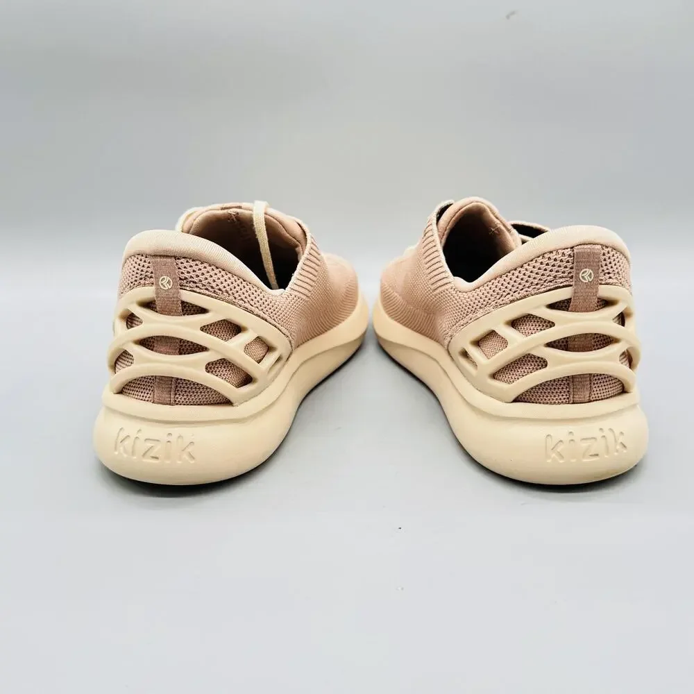 Kizik Shoes Girls 6 Pink Mesh Knit Hands Free Lace Up Athletic Sneakers Casual